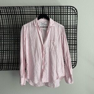 Frank & Eileen Pink Striped Button Down Shirt